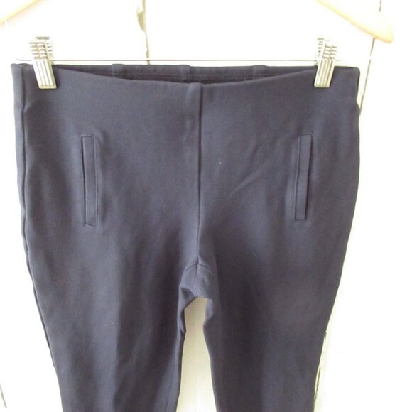 Chicos Pants 00 0 2 XS S Navy Blue Pull On Straight Leg Ankle Crop - Picture 2 of 5